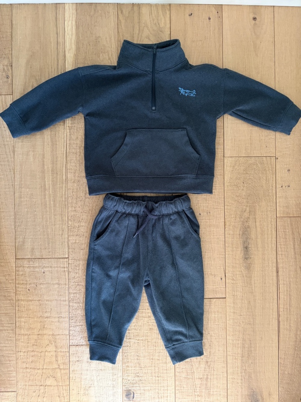 Carter's Navy Kids Fleece Jogger Set - Pullover & Pants